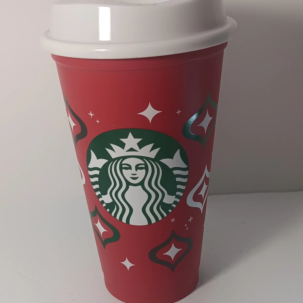 Starbucks Red Tumbler Ltd. with White Lid